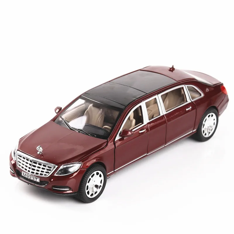 1:24 литье под давлением Maybach сплав Модель автомобиля игрушки с оттягиванием