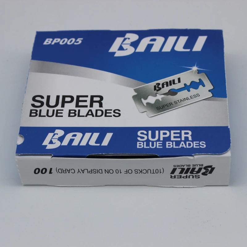 Горячее предложение 100 шт./лот BAILI двухстороннее лезвие брендовые черные лезвия
