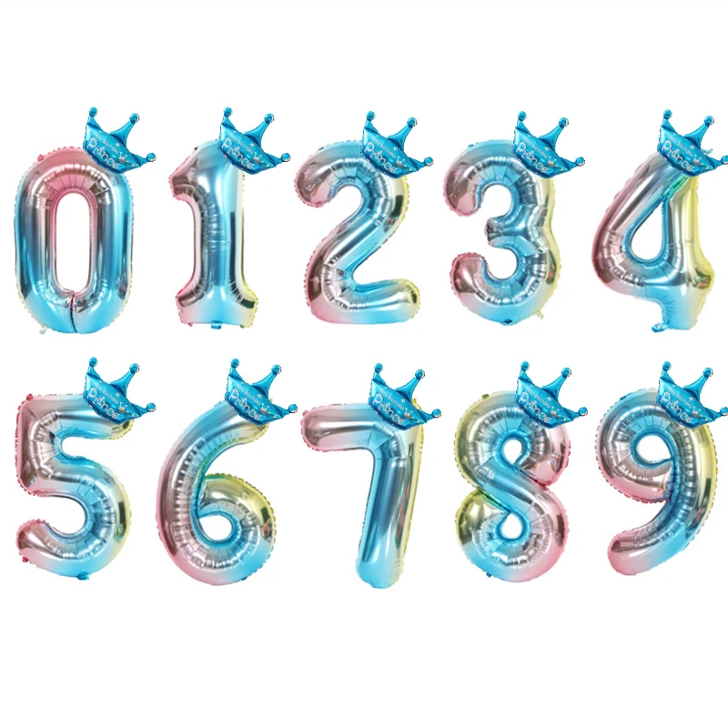 2 шт./лот 32 дюйма фольга с цифрами воздушные шары для детей день рождения