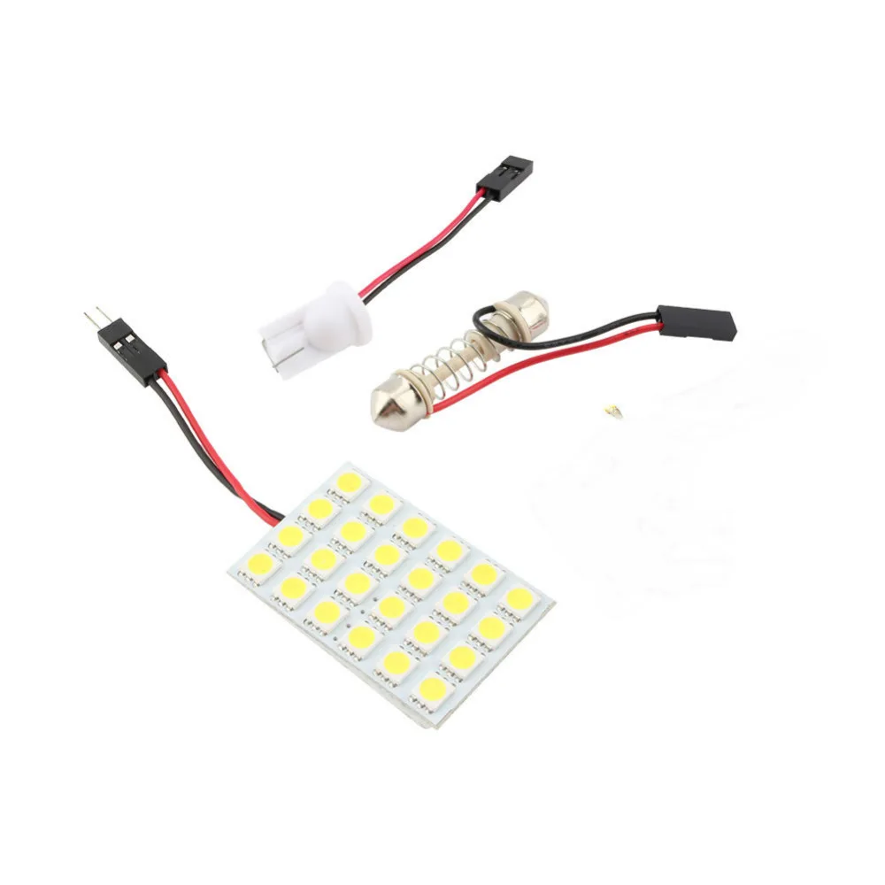 T10 BA9S 24 SMD 5050 3 адаптера чистый белый светодиодный светильник для интерьера панели