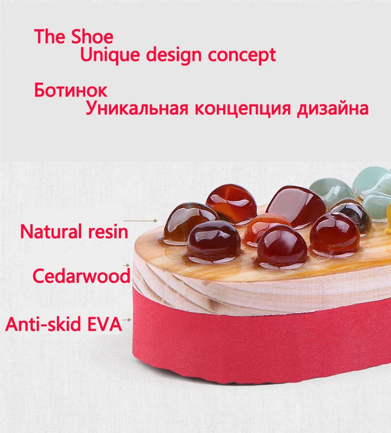 Pebble Stone массажные тапочки для ног рефлексотерапия здоровье Акупунктура обувь