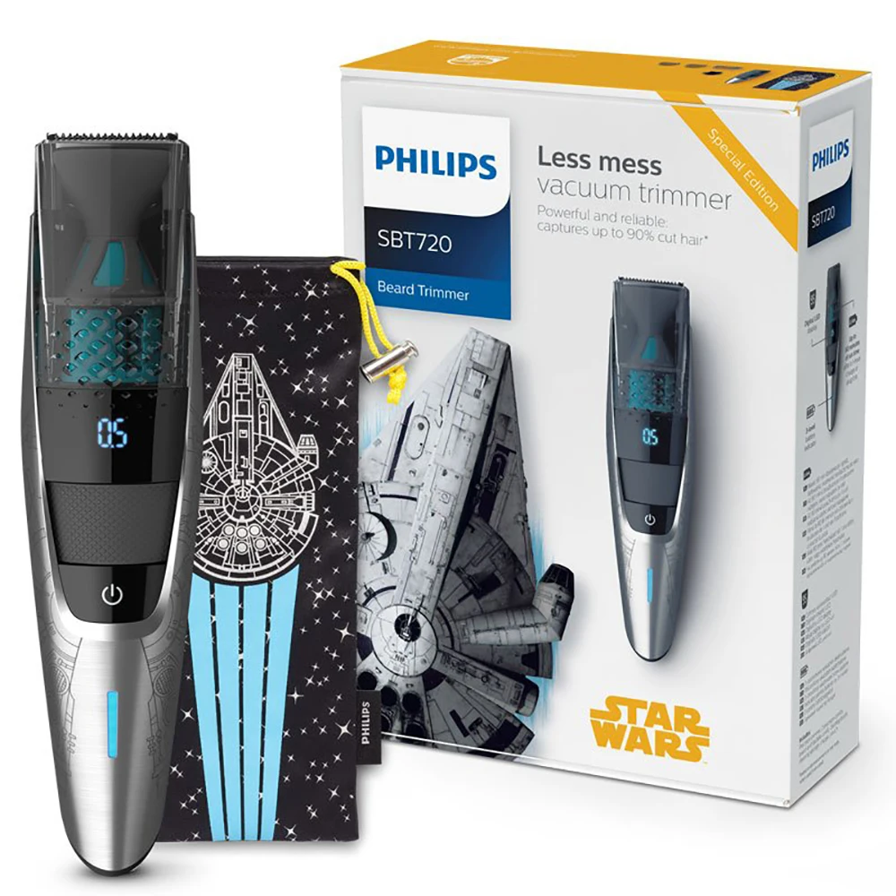 Philips Star Wars Special Edition вакуумный триммер для бороды SBT720/15 с полностью металлическими