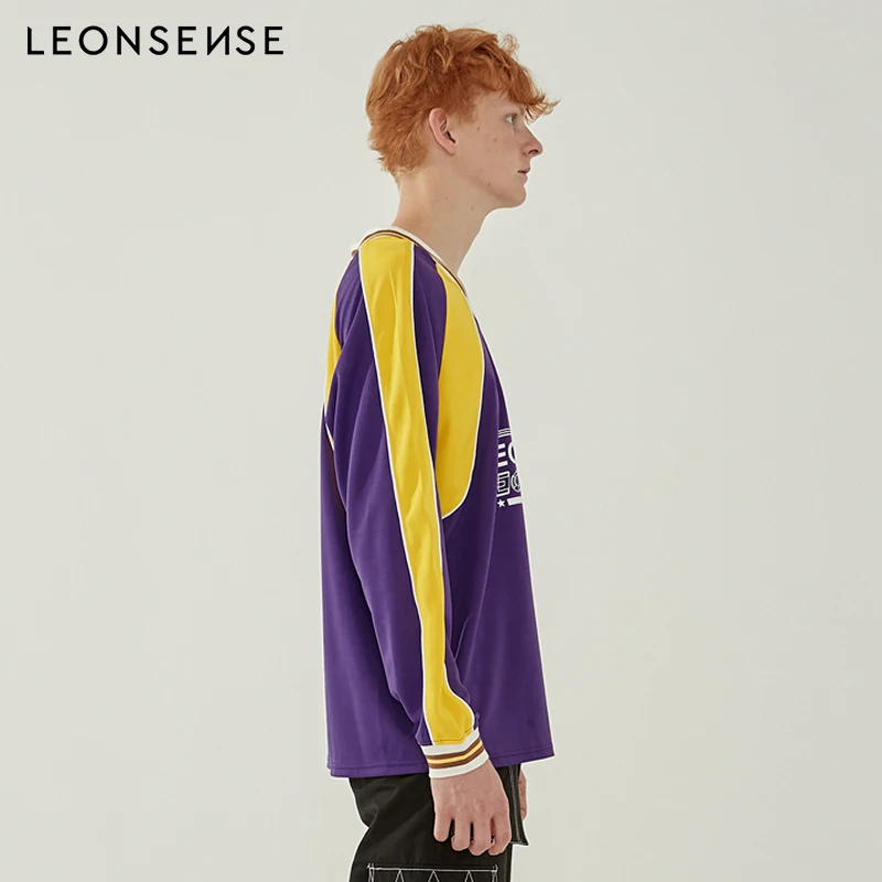 LEONSENSE/Новая мужская осенне-зимняя толстовка с длинными рукавами и v-образным