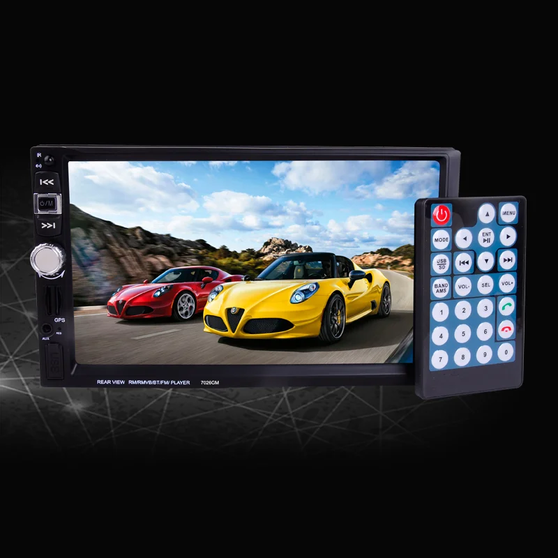 Новинка Bluetooth gps навигация 2 Din с камерой заднего вида/DVR зеркальная связь 7026GM MP4 MP5 плеер 7 ''автомобильное радио