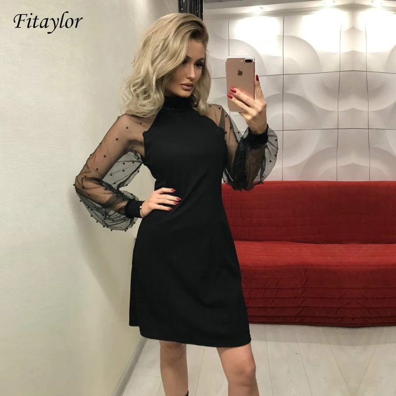 Сексуальное облегающее мини платье ftaylor модное газовое с о вырезом для