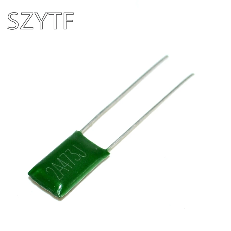 Расстояние 2A473J 100V 0 047 мкФ 47NF Полиэстеровые конденсаторы (100 шт./лот)|polyester