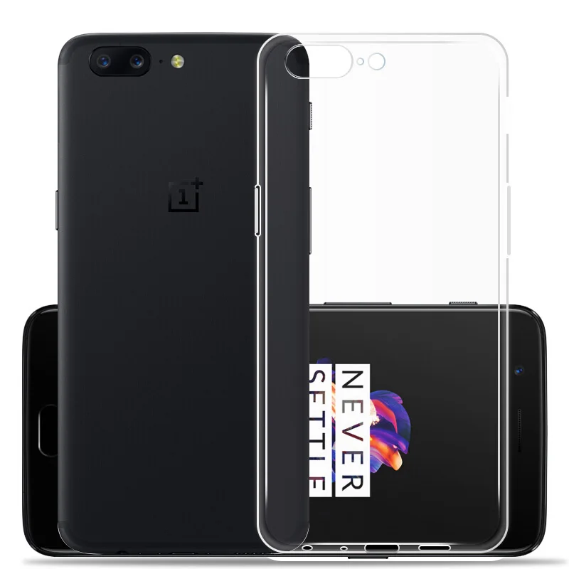 OnePlus 5 силиконовый чехол One Plus задняя крышка мягкая TPU прозрачный Чехлы для
