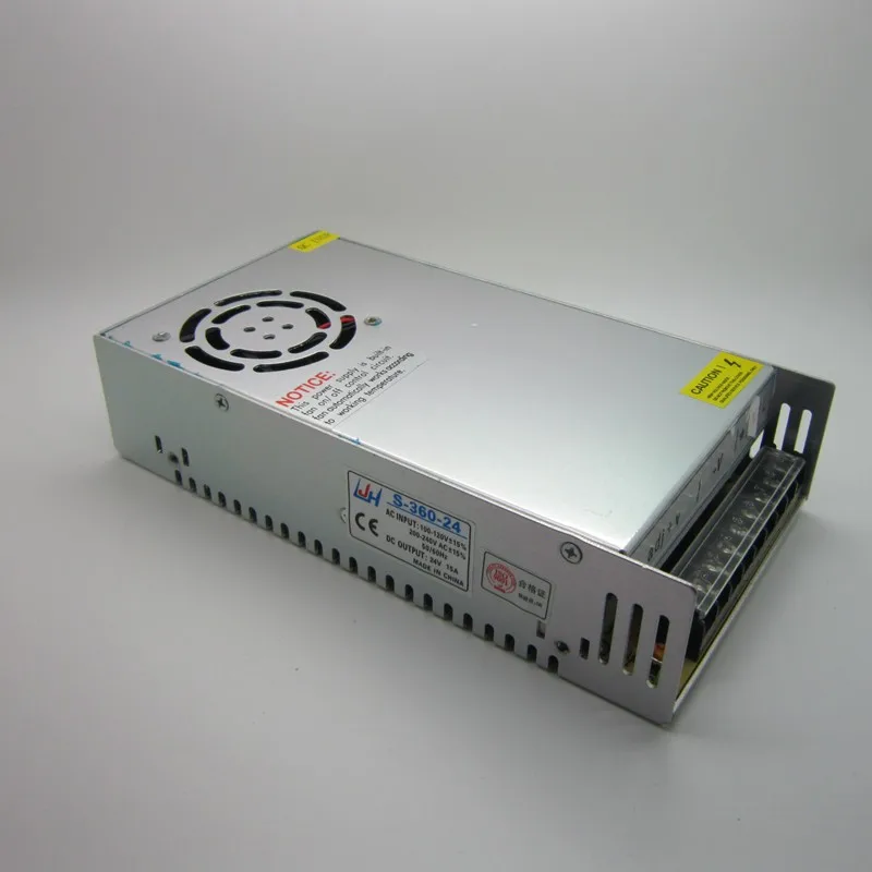 AC 100-240V DC 24 V 15A 360 Вт светодиодное освещение Трансформатор переключатель Питание адаптер 24 V Вольт светодиодный полоски CCTV Камера 3D-принтеры
