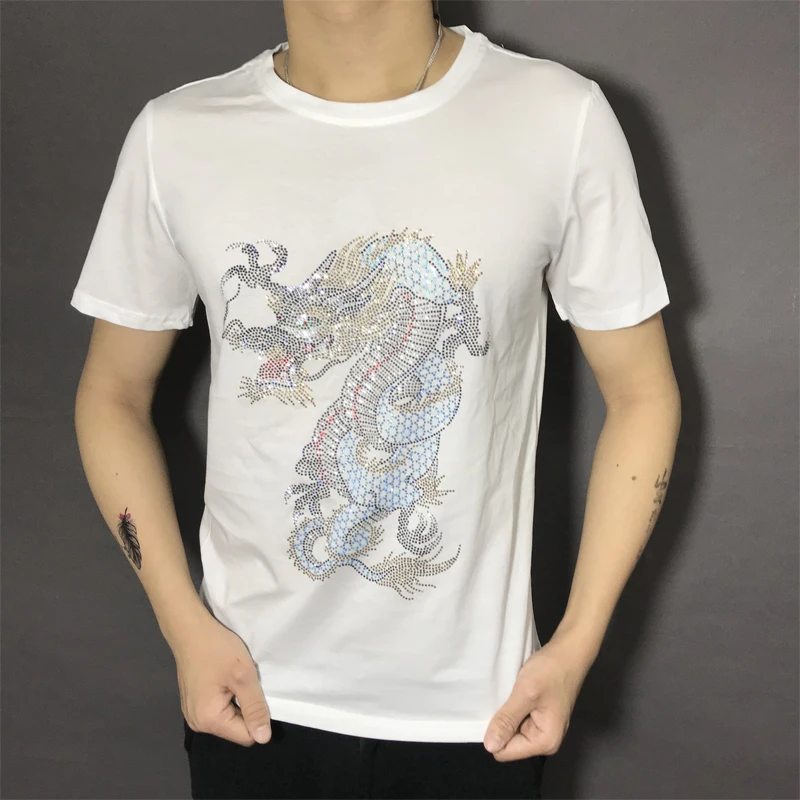 Новинка лета 2021 брендовая Хлопковая мужская приталенная футболка с коротким