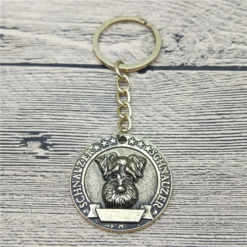 

Новинка, трендовые Ретро брелки Schnauzer, модные украшения для собак, Schnauzer, автомобильный брелок, сумка для ключей для женщин и мужчин