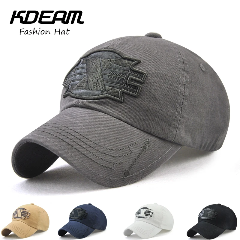 KDEAM бренд 2018 Новое поступление летние кепки 3D вышивка дизайн модная мужская