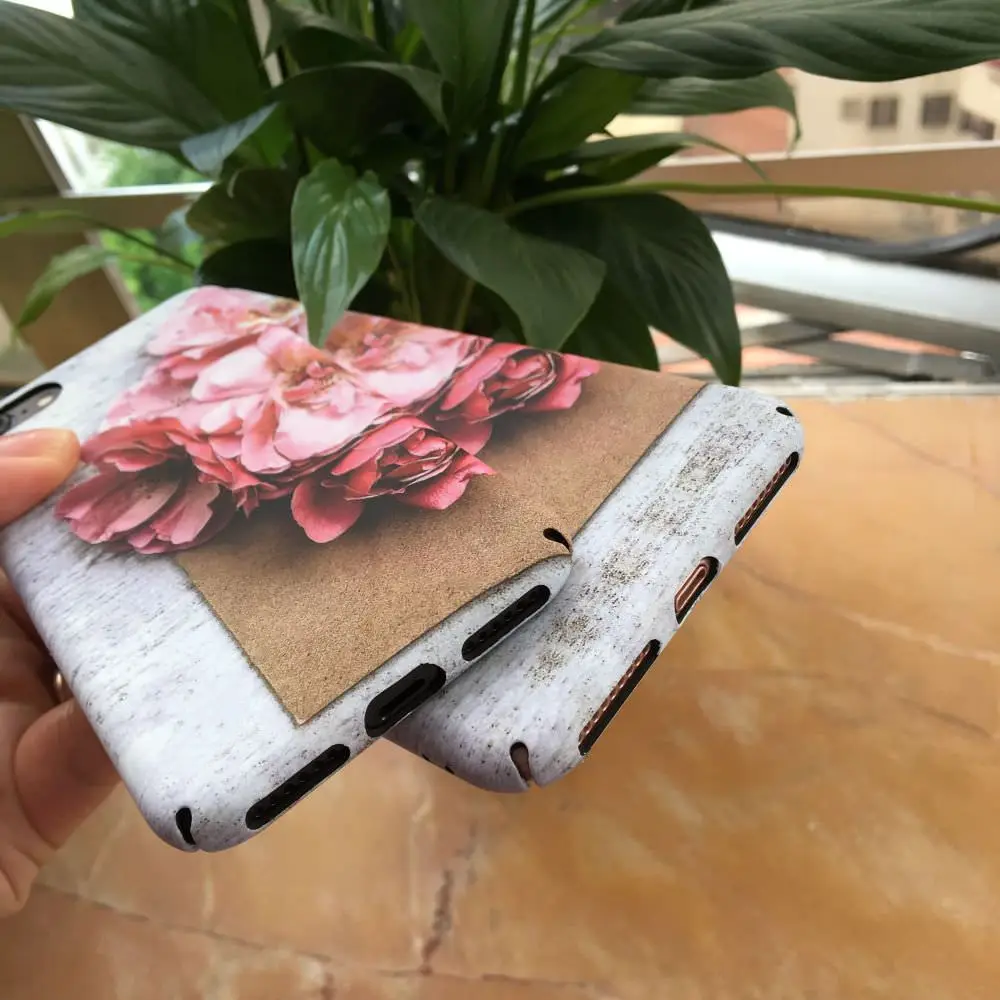 L-FADNUT Винтажный чехол для телефона с розами iPhone X Xr Xs Max девичий Матовый Бампер 7 8 6 S