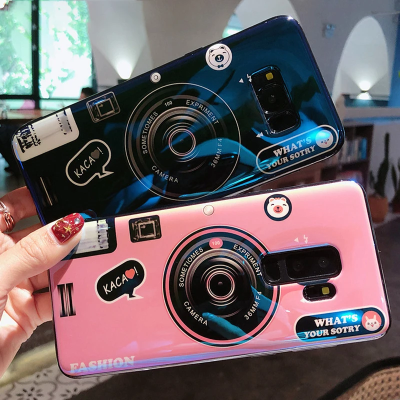 3D мобильный телефон с подставкой чехол для Samsung Galaxy S8 S9 S10 Plus note 8 Note 9 силиконовый