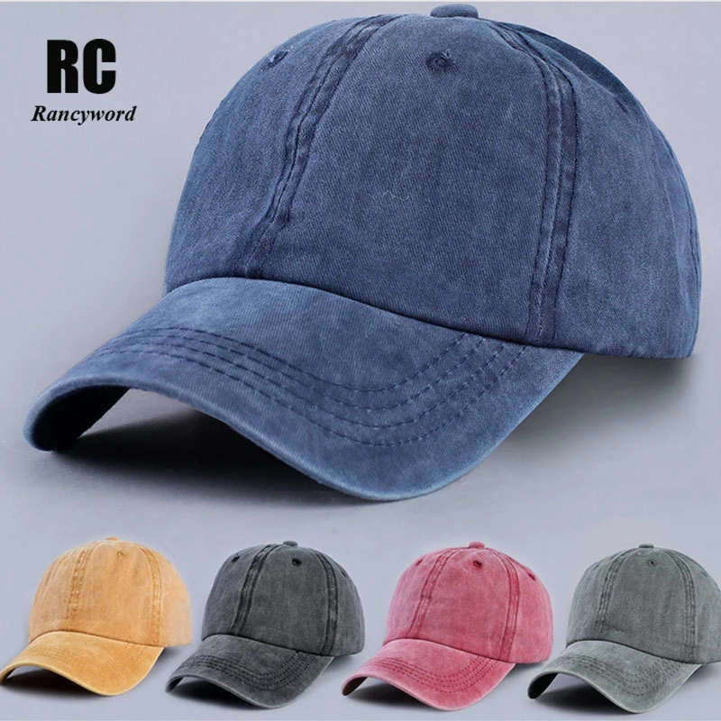 

[Rancyword] Women's New Letter Embroidery Cowboy hat Baseball Cap Sanpback Hats For Women Denim Jeans hat Hip Hop RC1049