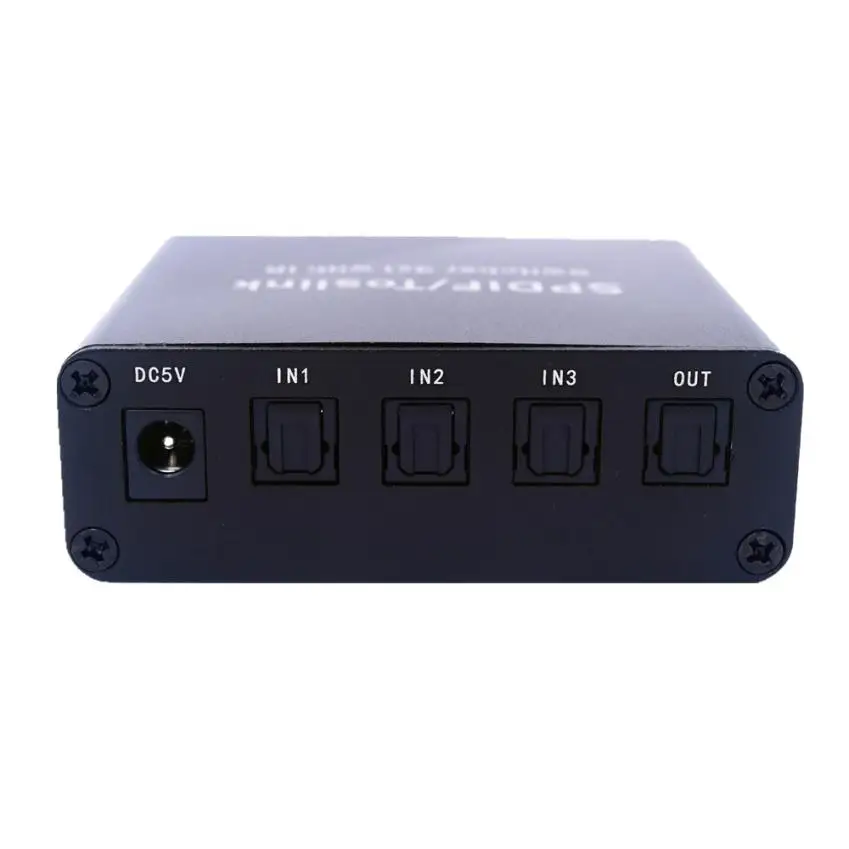 Цифровой оптический аудиопереключатель HL 2017 SPDIF/TOSLINK 3x1 с тремя входами на один