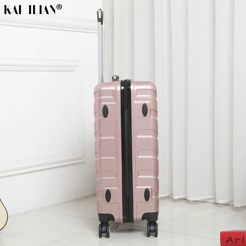 

ABS+PC spinner rolling luggage carry-on suitcase on wheel travel trolley box 20/24 inch Silver fashion cabin boarding luggage
