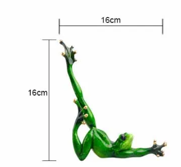 3 Украшение для дома Kawaii Yoga Frogs фигурка Девичья мечта Современная Смола домашняя скульптура куклы Смола Модель нечетные подарки ремесла животные - Цвет: 3