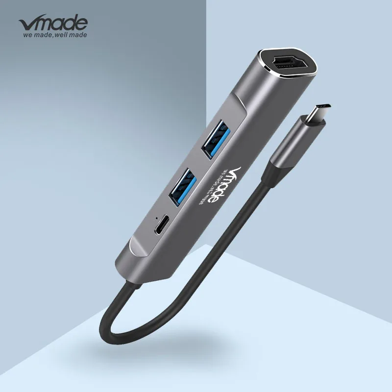 4 в 1 USB C концентратор 4K HDMI Тип Thunderbolt 3 док станция USB3.0 адаптер конвертер для MacBook