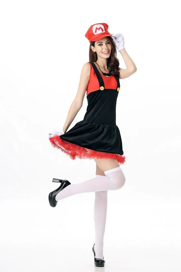 Костюм Супер Марио для женщин косплей на Хэллоуин костюм Луиджи сексуальный