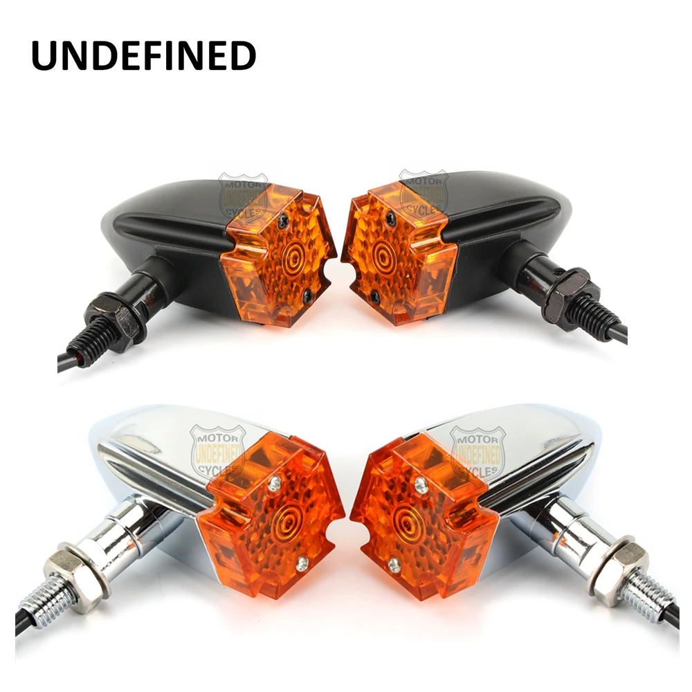 

10mm Motorcycle Turn Signal Indicator Lights Amber Cross LED Brake Running Light Lamp For Yamaha Suzuki Kawasaki Vulcan 1700
