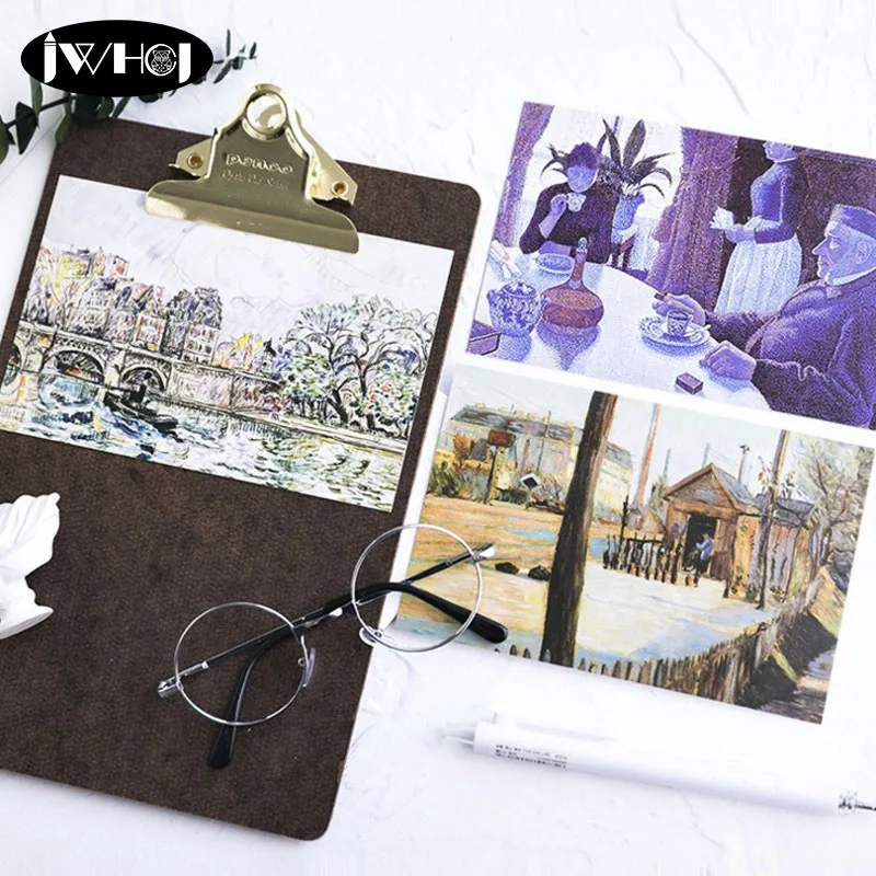 30pcs Mottled impression Postcard Travel scenery card Valentine's Day New Year Greeting Card Birthday Gift Message thanks cards | Дом и
