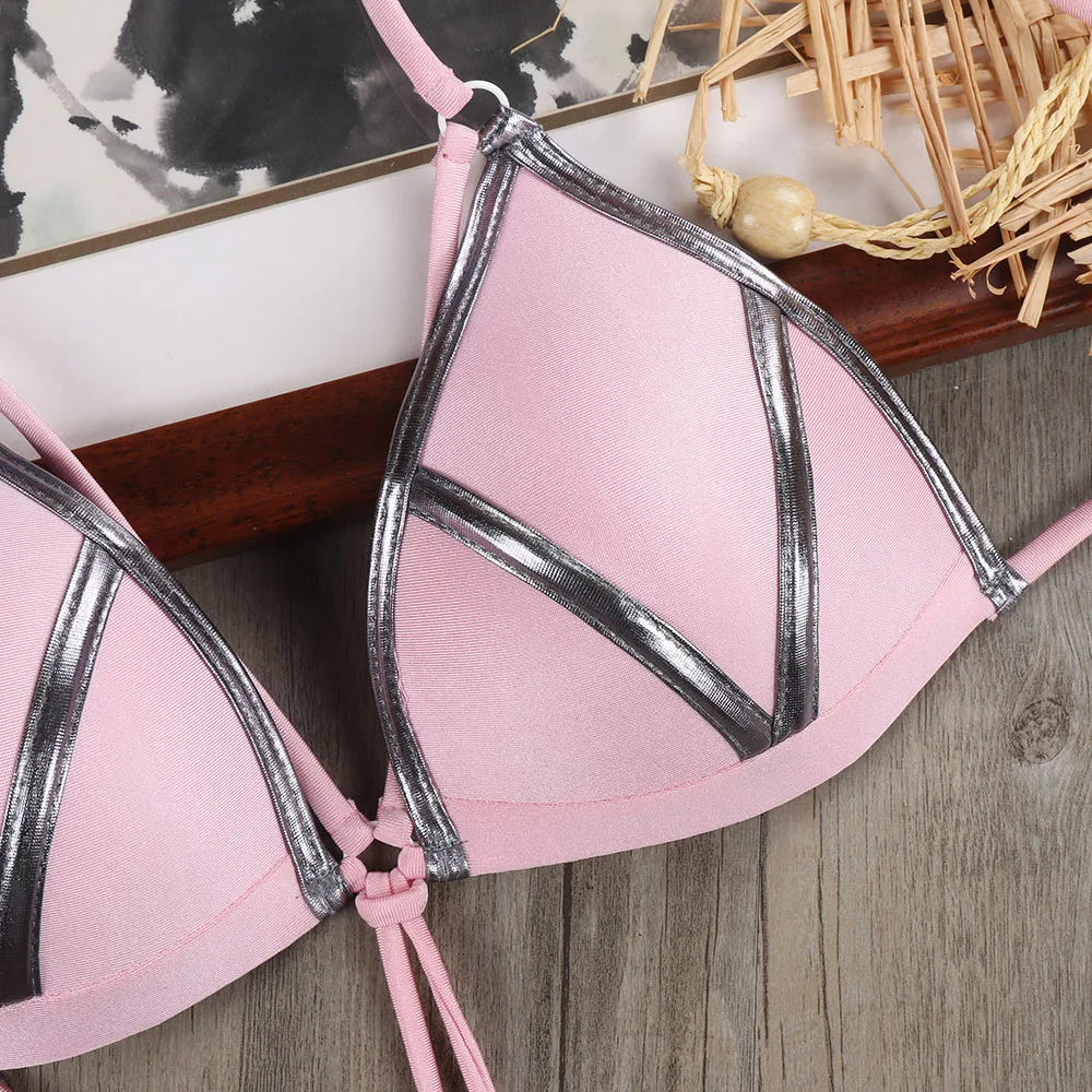 Новый сексуальный купальник бикини для женщин 2018 Бандаж набор купальный костюм с