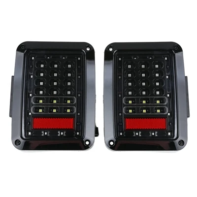 Yait 1 комплект хвост светильник s для Jeep Wrangler 2007- JK JKU с перерывом Резервное копирование светильник обратный поворотные парковочные сигнальные лампы в сборе - Цвет: G1 Clear