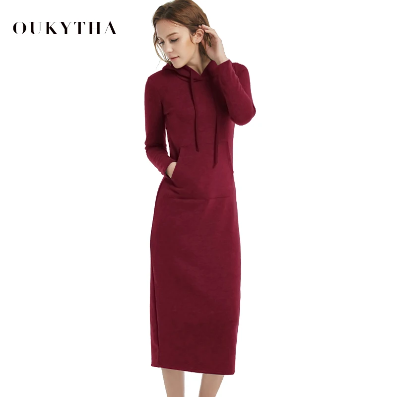 Зимнее плотное теплое длинное бархатное платье с капюшоном 2017 винтажные