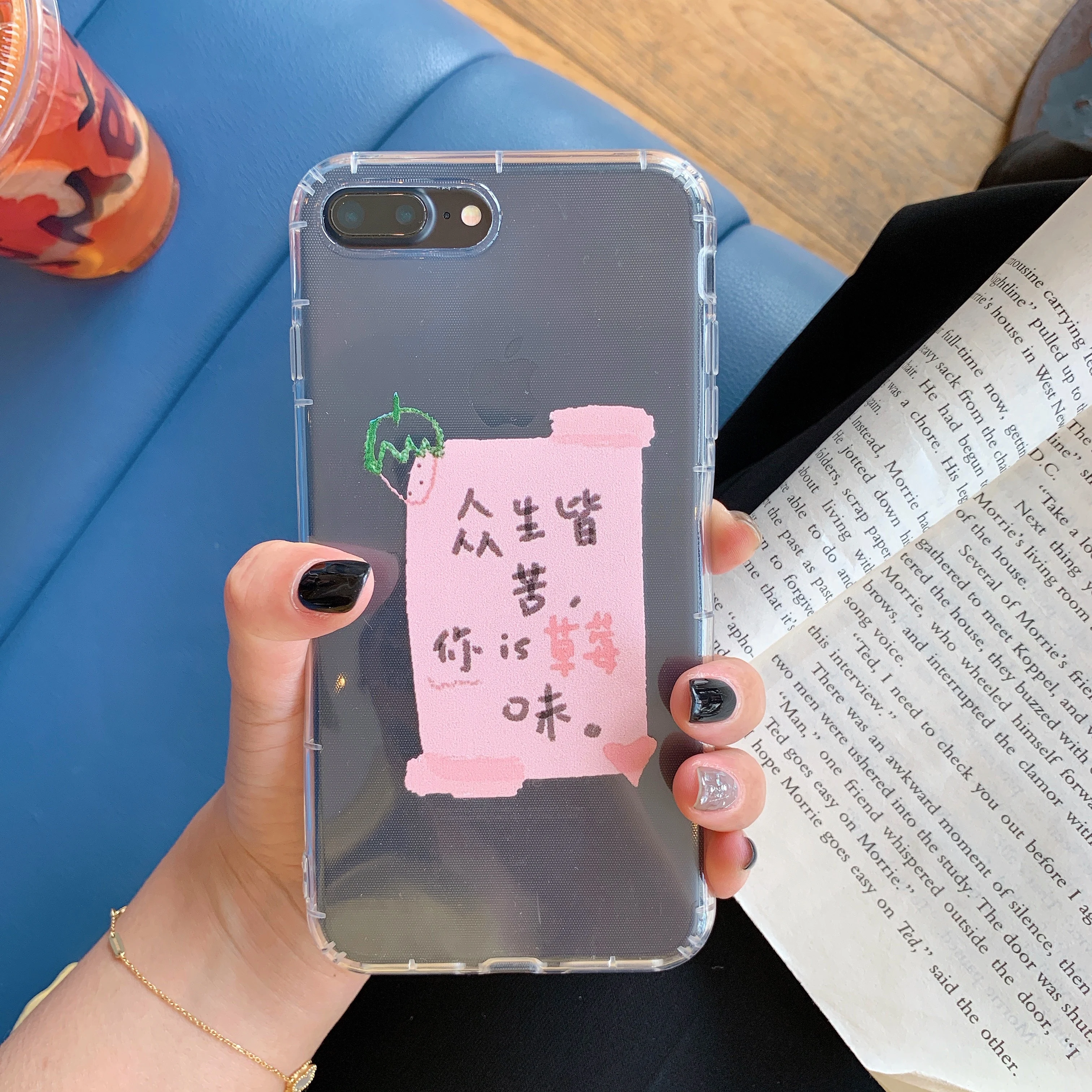 Clear Chinese Letters Phone Case For iPhone 7 8 6 6S Plus Woman Cute Transparent TPU Silicone Cover X XS MAX XR Coque |
