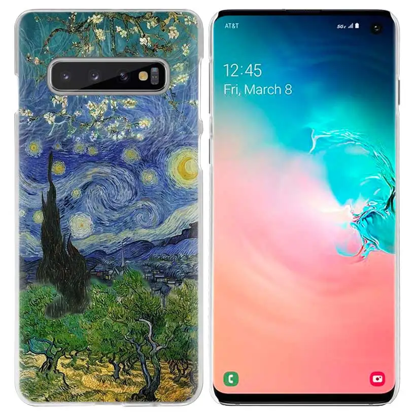Ван Гог цветы ромашки чехол для samsung Galaxy S10 5G S10e S9 S8 M30 M20 M10 J4 J6 плюс J8 Note 8 9 прозрачный жесткий чехол для мобильного телефона