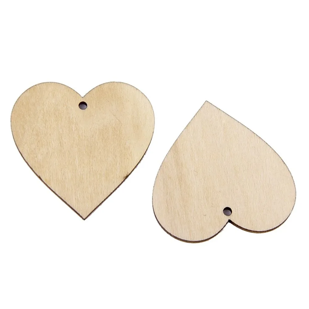 25 шт. пустые деревянные украшения в виде сердца для ремесла DIY Scrapbooking 7NK159|heart