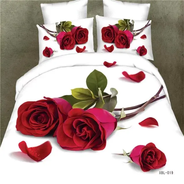 4 шт Роза бабочка 3D постельное белье пододеяльник простыня наволочки|duvet cover|cover
