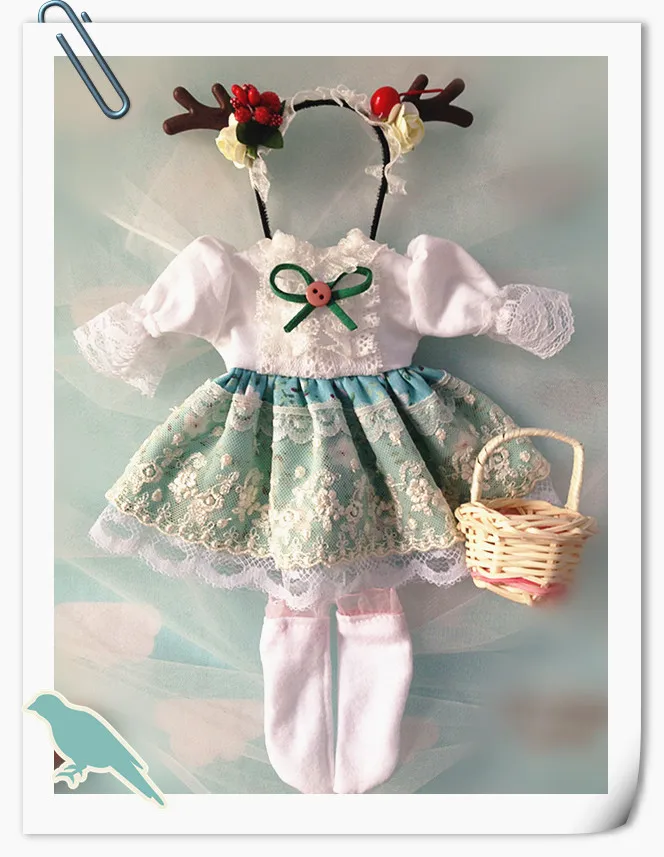 1 1 компл. kawaii Олень стиль платье одежда для Blyth куклы 11 ''11,5'' аксессуары Подарки - Цвет: 1
