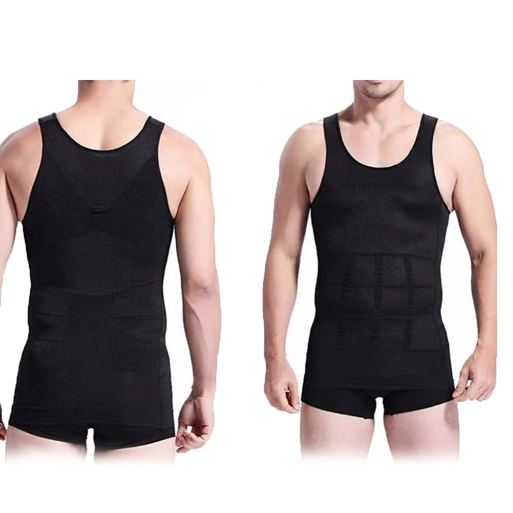 

Mens Fatty Slimming Underwear Vest Shirt Corset Body Shaper Shaping Vest Tops Waist Training Compression Belly Gym Keep Fit