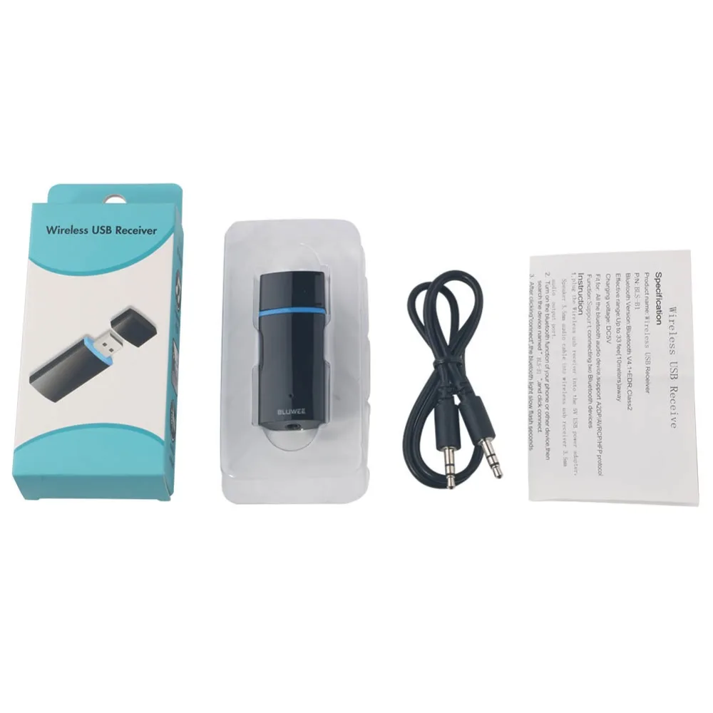 USB Bluetooth аудио музыкальный приемник адаптер V4.1 беспроводной автомобильный