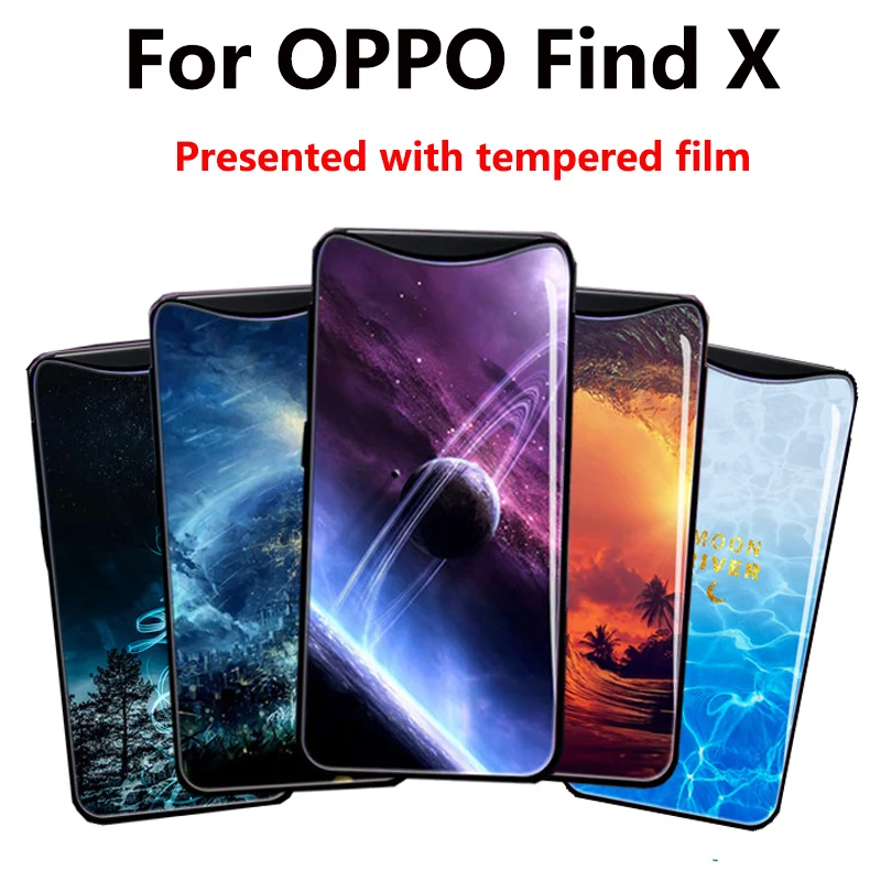 

2PCS For oppo Find X case tempered glass back cover For oppo FindX Phone Cases cover original fitted shell For oppoFind X