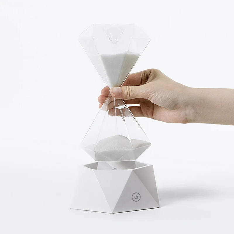 USB индукционный светодиодный ночник лампа песочные часы Настольная для