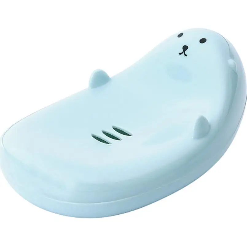 

2Pcs Cartoon Soap Box Creative Bathroom Soap Rack Toilet Wash Face Soap Plastic Holder PP Bathroom Supplies Gadgets Children