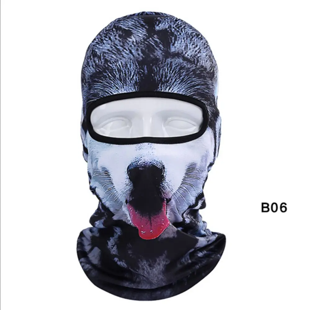 b06 3D животное тигр кошка собака на открытом воздухе Велоспорт Лыжная Шапка Балаклава мотоцикл Хэллоуин Полное Лицо Маска мотоциклетная маска лыжные Вечерние - Цвет: b06
