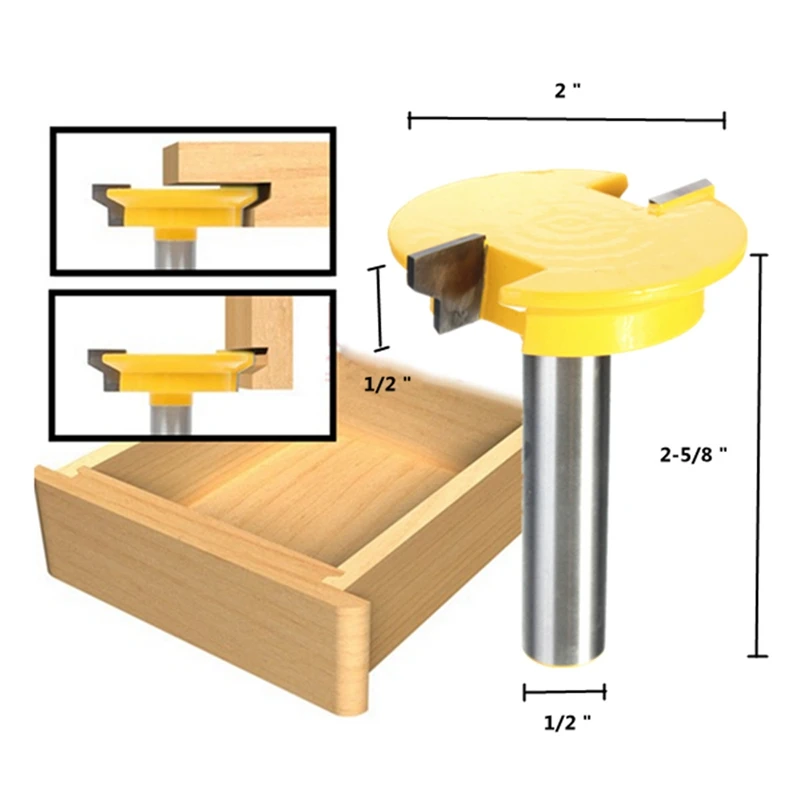 Высокое качество 1 шт. ящик перед совместным фрезы Reversible 1/2 &quotхвостовик