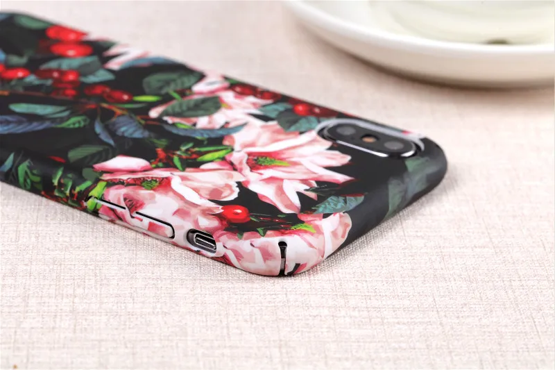 Винтаж цветочный цветения сливы Жесткий Пластик задняя крышка для iphone 7 plus чехол