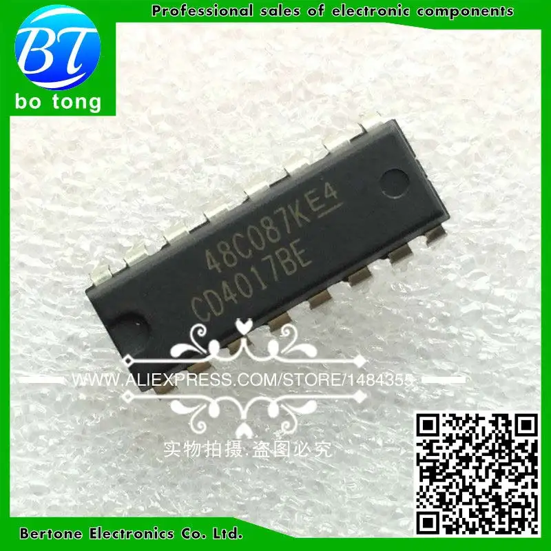 100 шт. CD4017BE DIP16 CD4017 DIP CD4017B Новый и оригинальный IC | Электроника