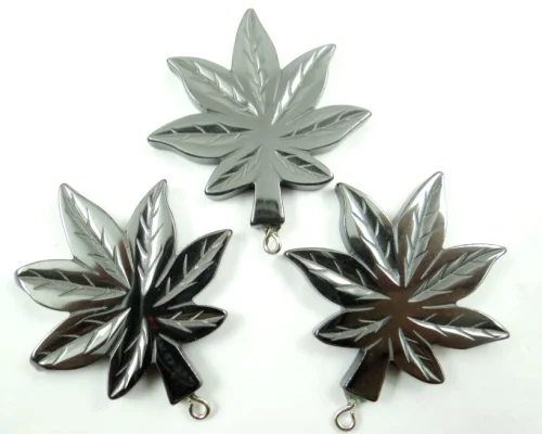 Натуральный кварцевый кристалл Титан Гематит ручной работы кленовый лист