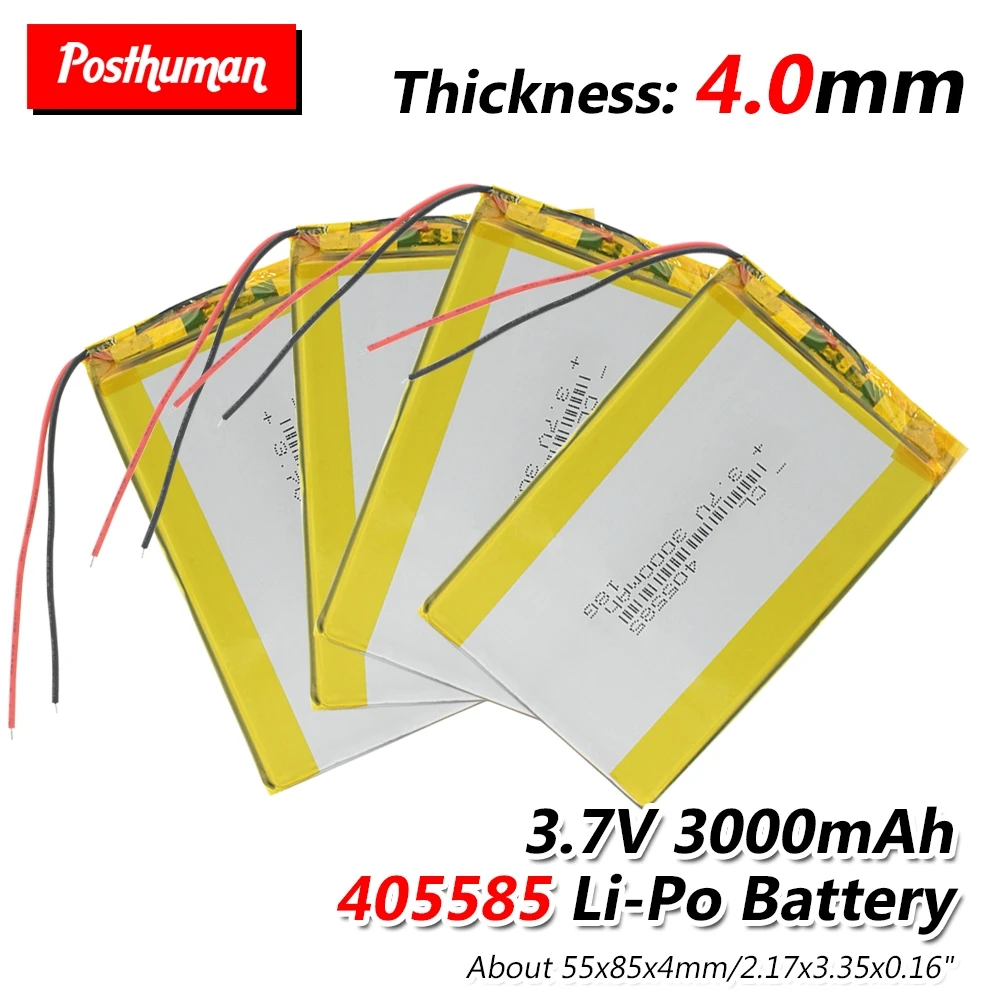 3,7 V 3000mAh литий-полимерный аккумулятор 405585 для DVD gps планшета электрические игрушки пульт дистанционного управления, электронная книга