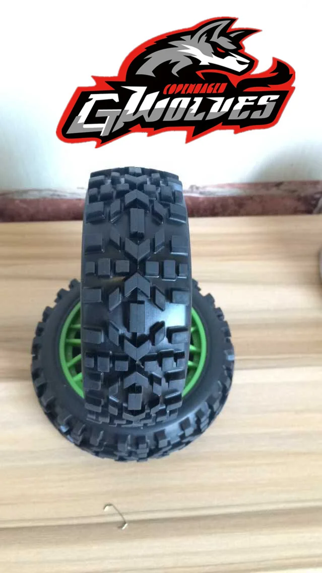 2 шт. gwolves 1/8 RC багги Грузовик Весы внедорожные шины нейлон плюс Жесткий колеса