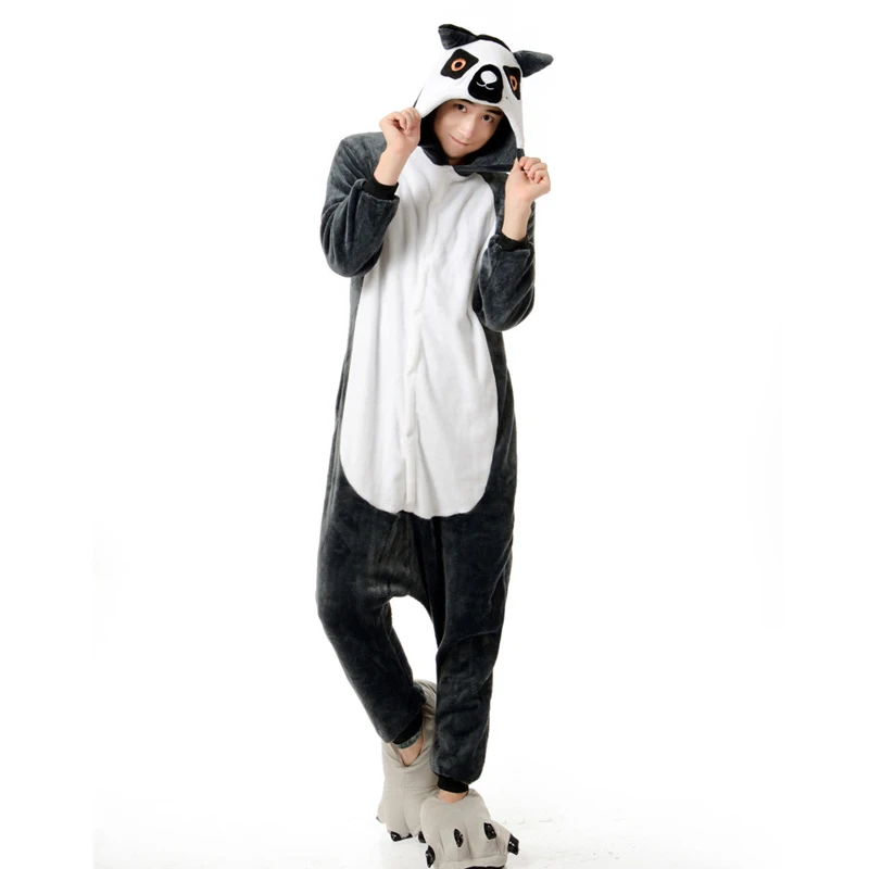 Lemur Catta кигуруми пижамы Мадагаскар кобминезон Обезьяна для взрослых мужчин