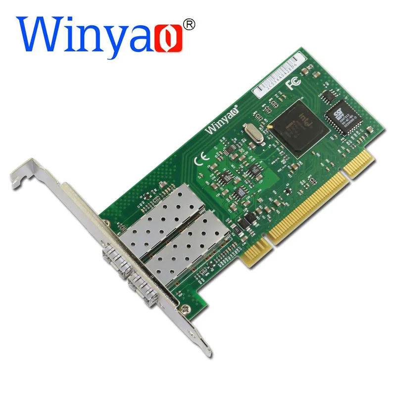 Winyao WY546DF PCI настольная гигабитная волоконная lan Карта для 82546 PWLA8492MF Двухпортовая SFP