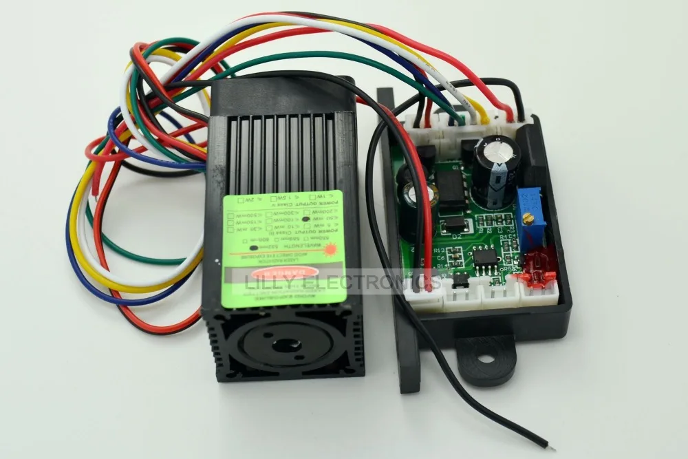 12V 532nm 50mw зеленый лазерный модуль DPSS Вентилятор охлаждения TTL 0 30KHZ DIY Lab высокое