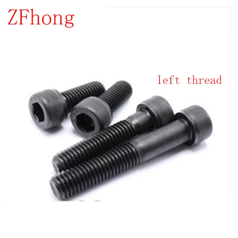 

20pcs DIN912 steel with black m3/m4/m5 left thread Hexagon Socket Head Cap Screws