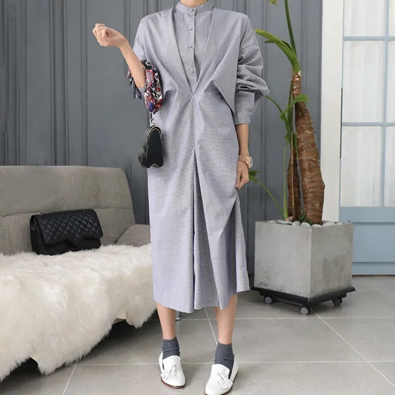 LANMREM весна осень 2019 Новое поступление женское платье рукав летучая мышь